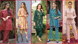 printed short peplum frock design / all over printed linen suit design/ @asdesignspost