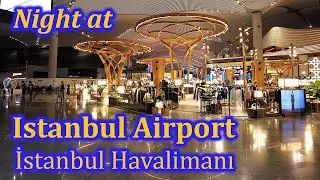 [4K] Istanbul Airport at night
