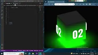 CSS 3D Glowing Cube with Text Animation Effects