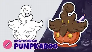 How to draw Pumpkaboo (Pokemon)? Step by step drawing tutorial for kids | Easy and simple drawing