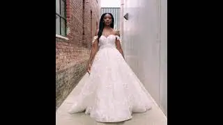High-Volume Lace Ballgown with Tulle Streamers | LE1117 by Martina Liana Luxe