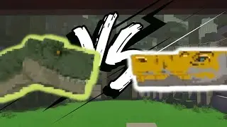 Tyrannosaurus rex vs Bioluminescent Spinosaurus ( Minecraft Jurassic World )