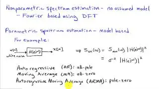 Parametric vs Nonparametric Spectrum Estimation