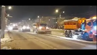 Снегопад в Красноярске.