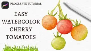 How to Digitally Paint Watercolor Cherry Tomatoes in Procreate | Coloring Tips in Procreate