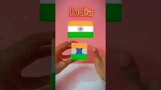best method to make indian flag on rubik's cube#shorts