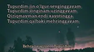 Behruz yagzon tupurdim teksti