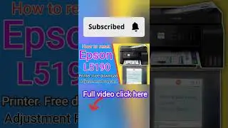 How to reset Epson l5190  | E-11 error code Epson l5190 printer #epsonresetter #epson #printer