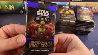 Shadows Of The Galaxy Booster Box Full Unboxing / Opening Star Wars Unlimited SWU SOG SOR Smuggle!
