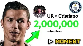 UR Cristiano Ronaldo Hitting 2 Million Subscribers! | EXACT MOMENT
