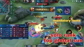 comeback solo rank,  hard gameplay😖 top global sun