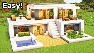 Minecraft: Small Modern House Tutorial🏠