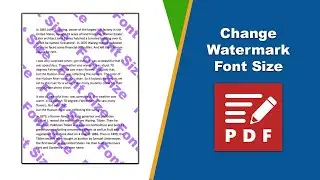 How to change a pdf watermark font size in PDF-XChange Editor