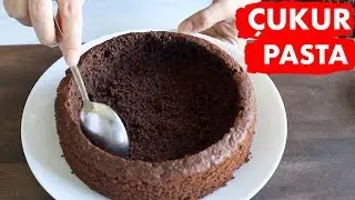 BÖYLE PASTA YAPMAK ÇOK KOLAY - ÇUKUR PASTA - MEYVELİ KAKAOLU KOLAY YAŞ PASTA - KOLAY PASTA TARİFLERİ