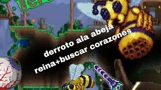 Terraria/derrotando la abeja reina+obteniendo frutas vida/@DarxTheAxolt #comedy #terraria #humor ^