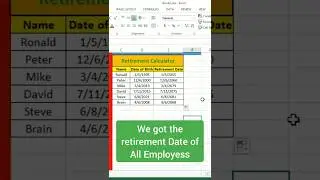 How To Make Retirement Date Calculator In Excel !!!