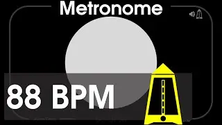 88 BPM Metronome - Moderato - 1080p - TICK and FLASH, Digital, Beats per Minute