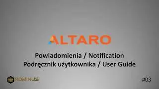 ALTARO - powiadomienia i podręcznik użytkownika #3