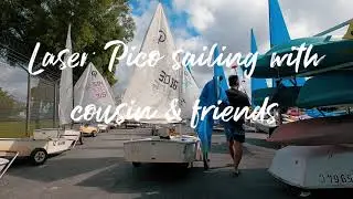 Amelie goes sailing on the laser pico with Michele and Allie!