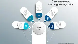 47.Create 5 Step Rounded Rectangle Infographic|Powerpoint Infographics|Graphic design|Free Template