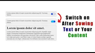 Toggle  hide Or show section or text | Show and Hide Sections Tutorial