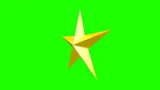 Green screen cartoon | A star revolving green screen