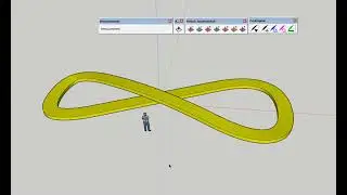 Modeling a 3D shape (strip) like an eight | SketchUp