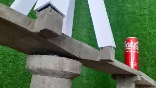 How to Build a Cable-Stayed Swing Bridge With Just Cement and Sand? (P1). Construction Mini #12