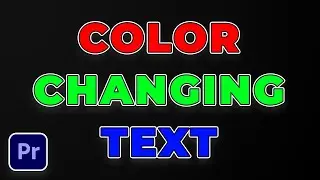 Color Changing Text Effect Premiere Pro Tutorial