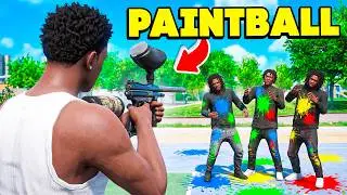 Using a PAINTBALL GUN in CHICAGO in GTA 5 RP..