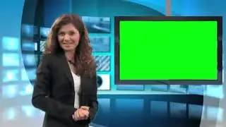 News Women Green Screen