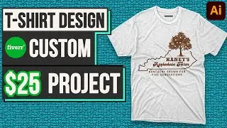 Custom T shirt design | Appledale Farm T shirt design for Fiverr Client. Adobe Illustrator