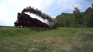 Паровозы Л-3485 и Л-3438 на КБЖД