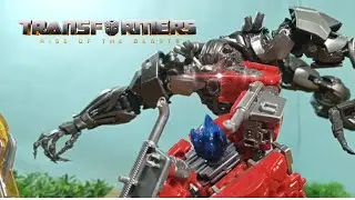 Tansformers: Rise of the beasts - Optimus Prime vs Scourge STOPMOTION