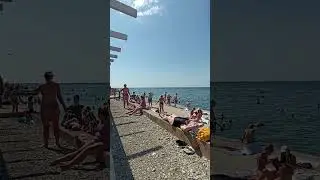 Анапа. Малая бухта. Высокий берег. Чёрное море. Пляж. Отдых. 17 августа 2024