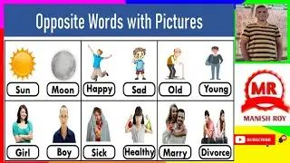 Opposite words in English with pictures and pronunciations || Anonymous in English with pictures