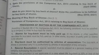 Buy Back of Shares Bcom 2nd Semester Full explanation in hindi| Advantages & Disadvantage