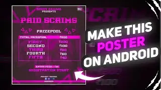 😍 Make This Scrims Poster on Android | How to Create BGMI Poster for competitive Scrims