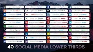 Social Media Lower Thirds - After Effects Template
