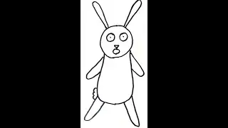 how to draw scared bunny