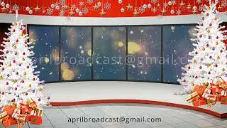 Christmas TV Studio Set 64- Virtual Green Screen Background Loop