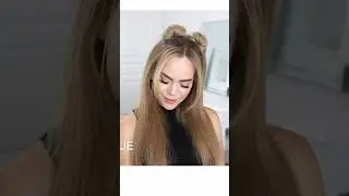 Baby buns 🖤 #hairshort #hairhack #minniebuns #halfupdo #hairstyle #hairtutorial #hairstylesforgirls