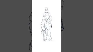 Рисуем denim look от Balenciaga, fashion иллюстрация в Procreate на IPad