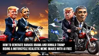 How To Generate Barack Obama and Donald Trump Riding a Motorcycle Realistic Meme Images With AI Free