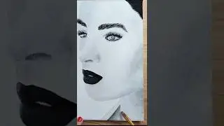 Pale woman with a beautiful profile - Acrylic time lapse painting
