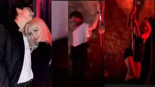 BTS V and BLACKPINK LISA are having fun at CELINE FASHION SHOW with PARK BOGUM