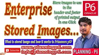 How to add and use stored image feature in p6 | upload logos in p6 | insert logos and images in p6