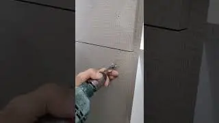 Tips!  Carpenter drilling holes in board Workman0722 #diy #wood #home #woodworking #shorts #tips