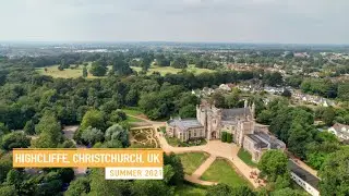 Highcliffe Castle & Beach July 2021, Christchurch,  UK 🇬🇧, Drone