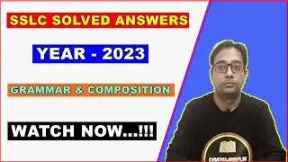 SOLVED ANSWERS || Grammar & Composition || SSLC-2023 || MBOSE